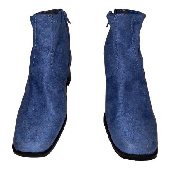 Markon Echona Suede Heeled Ankle Booties Women 8M Slip Resistant Slip On - Picture 12 of 14